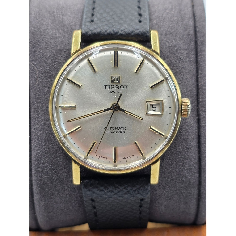 Vintage Tissot Seastar Automatic Date Gold Plated Swiss Men's Watch 1960s